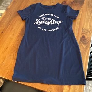 BE THE SUNSHINE! Navy tee shirt dress